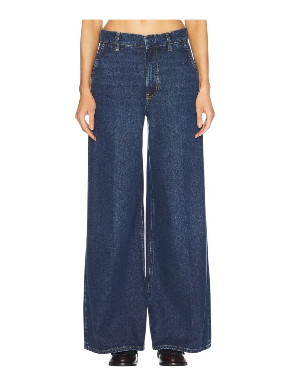 FRAME The Wide Trouser Denim In Blindspot Size 27 NWT $298